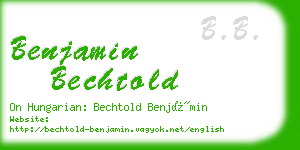 benjamin bechtold business card